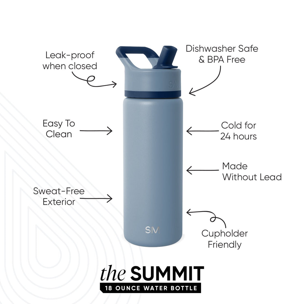 Summit Kids Water Bottle with Straw Lid